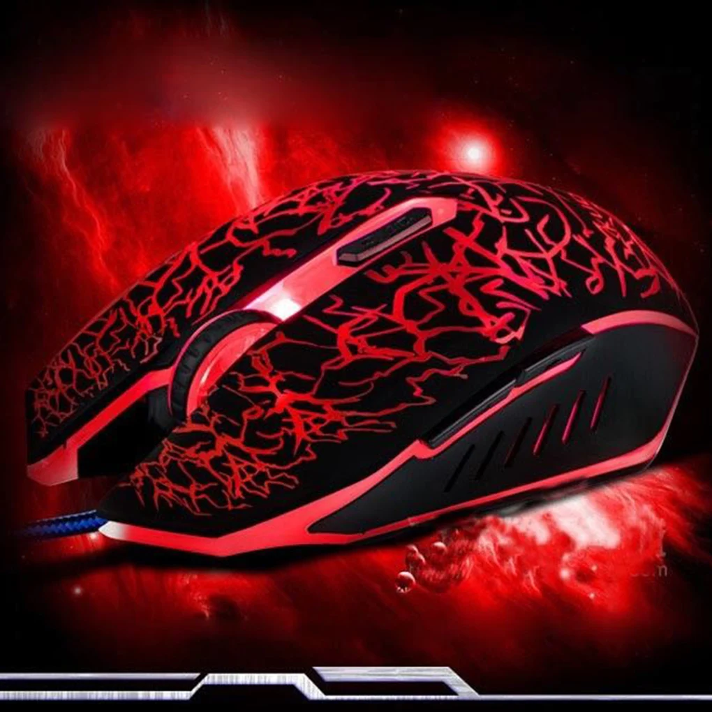 4000DPI Gamers Luminouse Mice 6 кнопок светодиодный USB оптическая игровая компьютерная мышь
