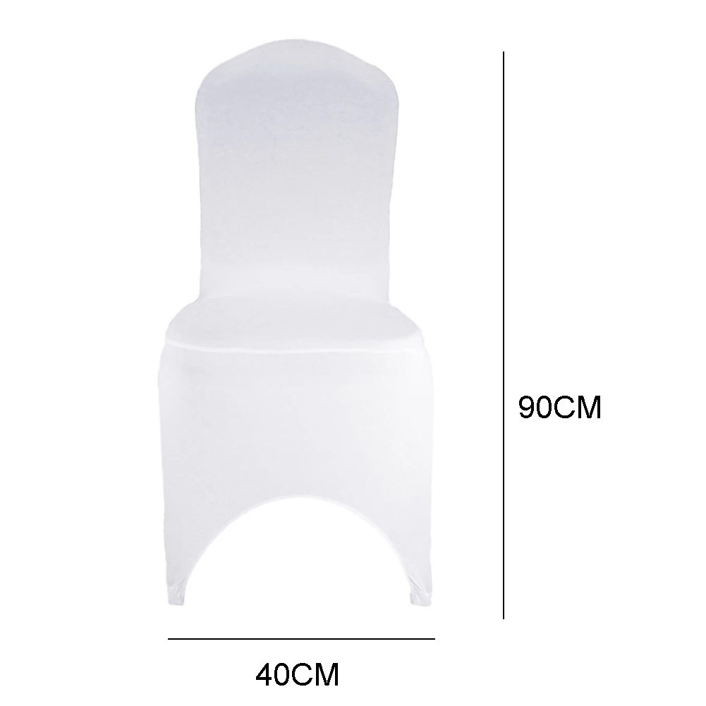 Складной чехол на стул для дома с аркой спереди Свадебные эластичные растягивающиеся однотонные вечерние украшения с карманом для ног Банкетная защита