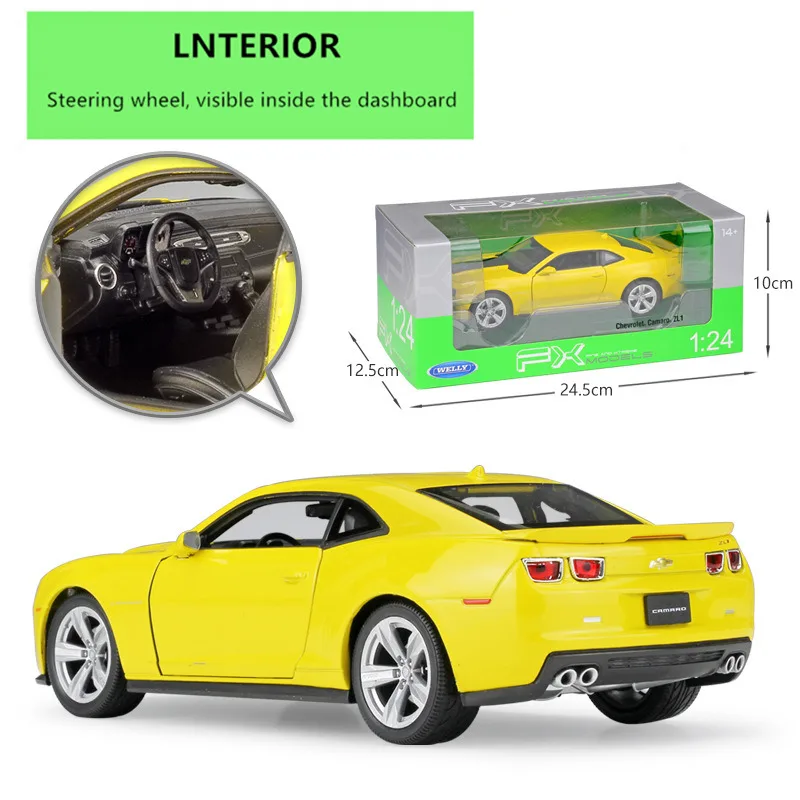 WELLY 1:24 Chevrolet Comalo ZL1 спортивный автомобиль моделирование сплав модель автомобиля ремесла украшение Коллекция игрушек инструменты подарок
