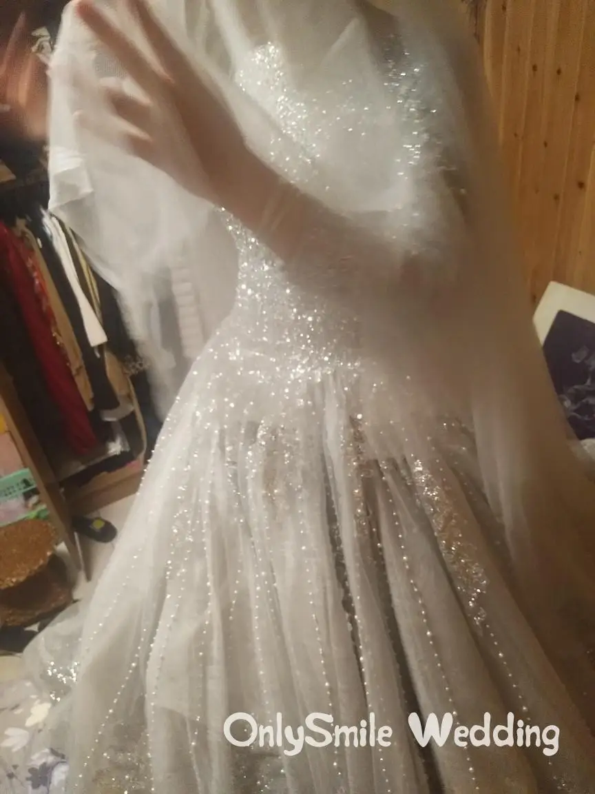 С длинным рукавом мусульманское свадебное платье серый сексуальный совок бальное платье Роскошная свадебная одежда вышитое бисером платье принцессы, невесты с бесплатной вуалью