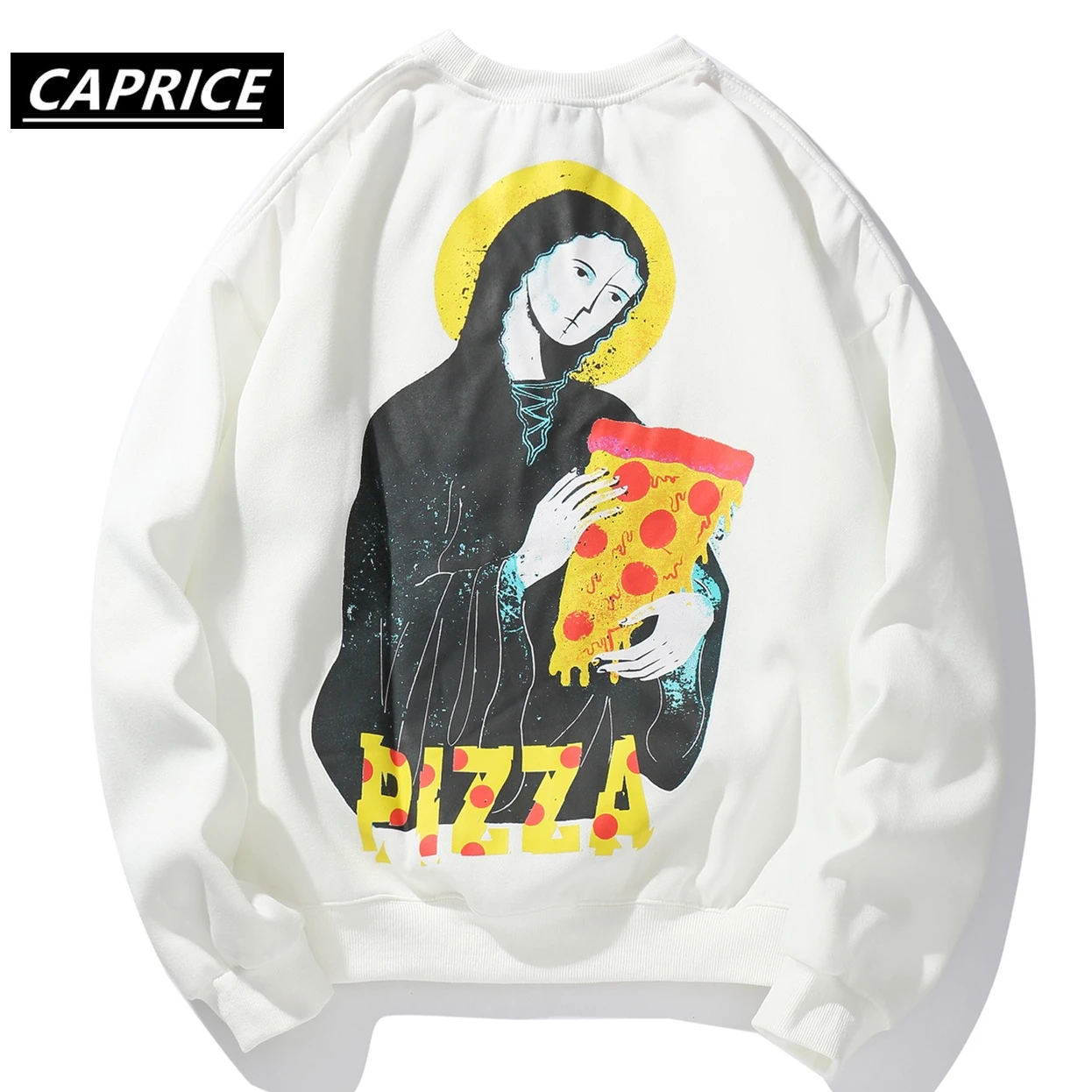 

Amusing PIZZA Print Hooded Hoodies 2019 Autumn/winter hip hop Pullover Sweatshirt Streetwear Men Fashion Harajuku Casual Tops