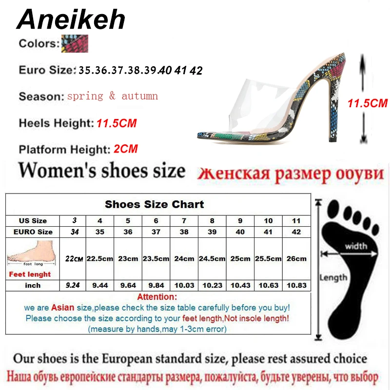 Aneikeh/Модные женские босоножки на высоком каблуке из змеиной кожи; летние туфли на тонком каблуке с открытым носом; женские пикантные вечерние туфли-лодочки без застежки