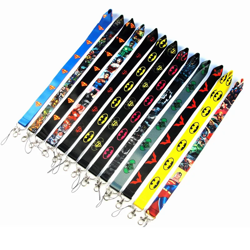 

Heros Batman Spirderman Polyester Cell Phone Neck Lanyard Neck Straps for Smartphone Key ID Card Keychain Necklace Dropshipping