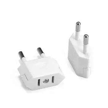 

50pcs US Plug To EU Plug Adapter Converter American China Japan To Euro European Travel Plug Adapter AC Change Outlet