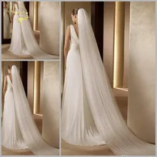 Elegant Wedding Accessories 3 Meters 2 Layer Wedding Veil White Ivory Simple Bridal Veil With Comb Wedding Veil Hot Sale