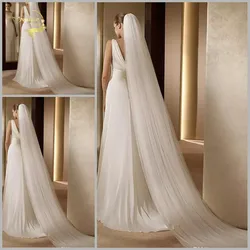 Elegant Wedding Accessories 3 Meters 2 Layer Wedding Veil White Ivory Simple Bridal Veil With Comb Wedding Veil Hot Sale