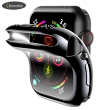 Чехол для Apple Watch band 44 мм/40 мм iwatch 5 4 3 2 42 мм/38 мм защитный силиконовый бампер