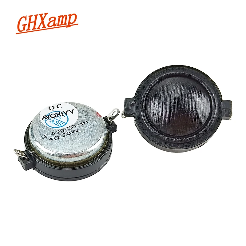 Ghxamp 1 Inch Tweeter Al Neodimio Di Seta Pellicola Trasparente Liscia Speaker Treble Multimedia Car Altoparlante 8Ohm 20W 2Pcs