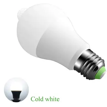 

Intelligent Induction Warm White And Cold White Led New Light Bulb 12W Bulb For Front Door Stairs Garden 7x13.5cm