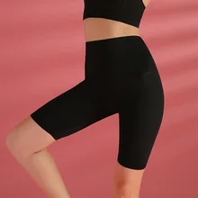 Тонкие обтягивающие спортивные шорты с эффектом пуш-ап для женщин, шорты для фитнеса, бега, черного цвета, для занятий спортом, йогой, тренировок, тренажерного зала