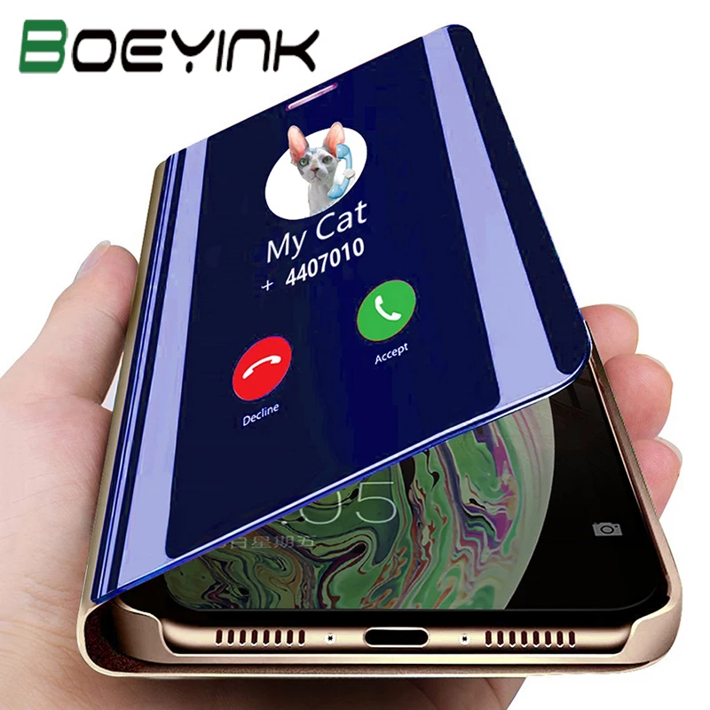 

BoeYink Mirror Smart Flip Case For Sony Xperia XZ XZ3 XZ4 XZ5 Cover Back Standing Case For Sony Xperia XZ5 XZ4 XZ3 XZ Case