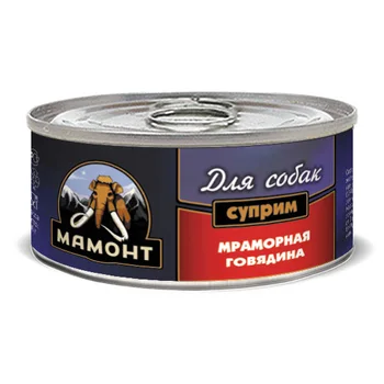 

Mammoth suprim marble beef for dogs 0,1 kg * 12 PCs