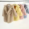 2022 Winter Children Faux Fur Coat Baby Turndown Collar Thicken Warm Jacket Girls Casual Overcoat Kids Fashion Outerwear W597 ► Photo 1/6