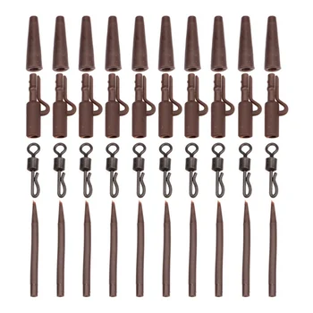 

2019 New Feeder Fishing 40pc Carp Fishing & Tackle Fishing Tools Lead Clips Quick Change Swivels Anti Tangle Fishing Tools Kit