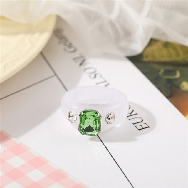 Fashion Acetic Acid Flower Rings for Women Lady Personality Leopard Acrylic Opening Adjustable Rings Finger Jewelry Gift