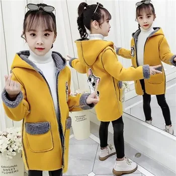 

Autumn and Winter Girls Woolen Coat Fashion 2020 New Children Clothing Long Thick Children Winter Woolen New Fashion Jackets