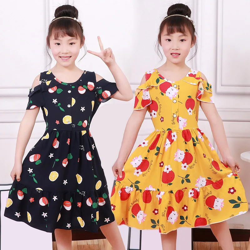 Dress For 4 6 8 9 10 Yrs Girls Bohemian Floral Party Dress Girls Sleeveless Poplin Cotton Kids Dresses Summer Sundress Nightgown satin dress