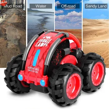 

4WD14 Driving 1:24 Waterproof Amphibious RC Vehicle Rotation Stunt Car 2.4G 1:24 Roll Water Land Electric Remote Control Car Toy