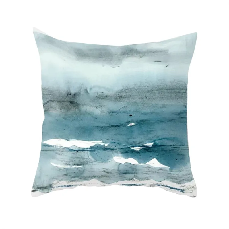 Oil painting hug pillowcase abstract geometric oil painting series ultra-short pillowcase breathable soft pillow naruto 30S17 (2)