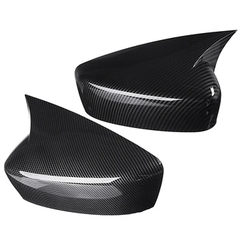 

For Mazda3 Axela ABS Car Side Door Rearview Mirror Cover Cap Protect Frame Mirror Housing Cover Trims Carbon Fiber OX Horn Shell