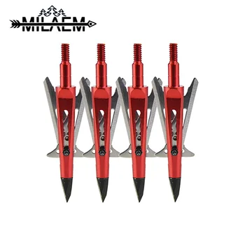 

10 Pcs Archery Blade Arrowheads Steel Arrow Heads For Carbon Wooden Shaft Recurve Compound Bow Hunting Shooting Accessories