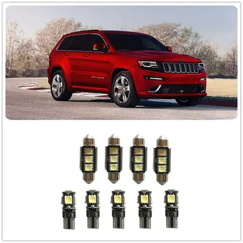

9PCS White LED Interior Package kit For Jeep Compass Cherokee Comanche TJ Patriot Renegade 1990-2019