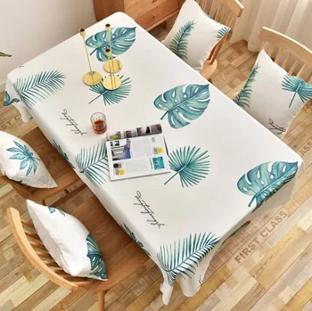 

Waterproof Cotton Tablecloth Leaf Printed Rectangular Table Cover Party Decoration Tablecloths Polyester Table Cloth for Table