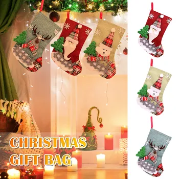 

COPY T Christmas Decorations Creative Edge Plush Socks Gift Bag Christmas Socks
