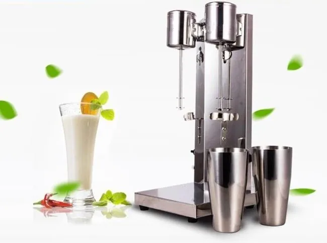 Milkshake машина из нержавеющей стали молочный шейкер с двойной головкой Миксер для напитков milks пена, milkshake машина для приготовления чая