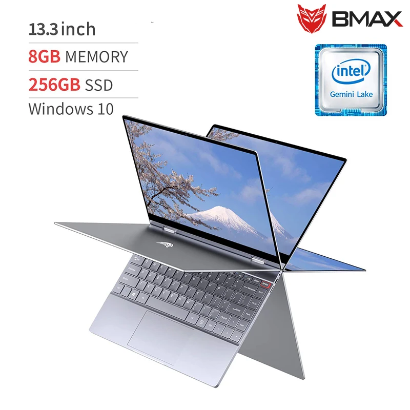 BMAX Y13 Laptop 13.3 inch Quad Core Intel N4120 1920*1080 IPS Screen 8GB LPDDR4 RAM 256GB SSD Notebook windows10