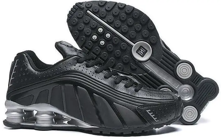 Новинка, дизайнерские мужские кроссовки Shox R4, роскошные кроссовки NZ, тройная спортивная обувь черного и белого цвета, европейские размеры 40-46 - Цвет: A