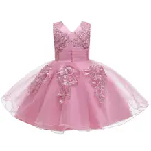 Hetiso/свадебное платье принцессы с цветочным узором для девочек; детское рождественское платье; детское платье для дня рождения для маленьких девочек; розовое и белое платье без рукавов