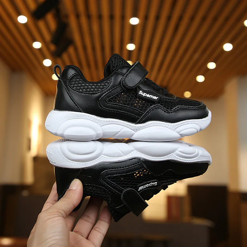 

2020 Autumn Children's Shoes New Boys Sports Shoes Students Girls Mesh Breathable Casual Running Shoe Eva Soles Campus Kids Shoe
