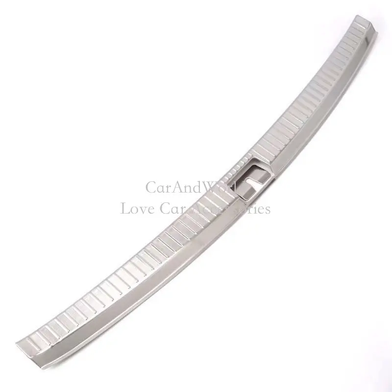 No1-Inner Silver Для Volkswagen VW Teramont Atlas- нержавеющей задний багажник двери педаль подоконника крышка задний бампер плиты протектор для вагонетки с противовесом - Цвет: No1-Inner Silver