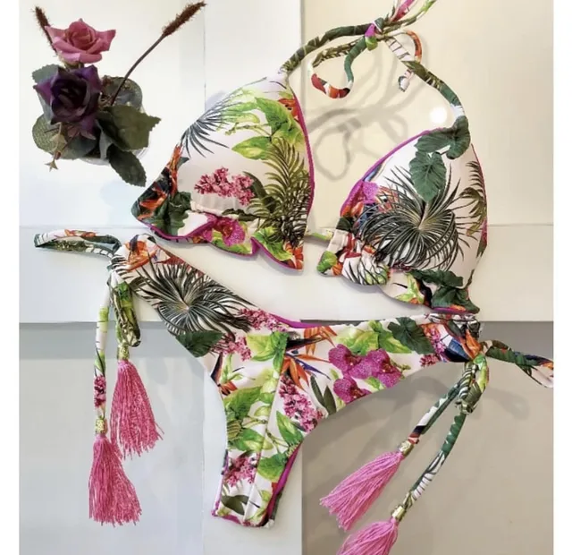 Biquini Flores Calzedonia Bikini Flores Parte De Cima De Biquíni