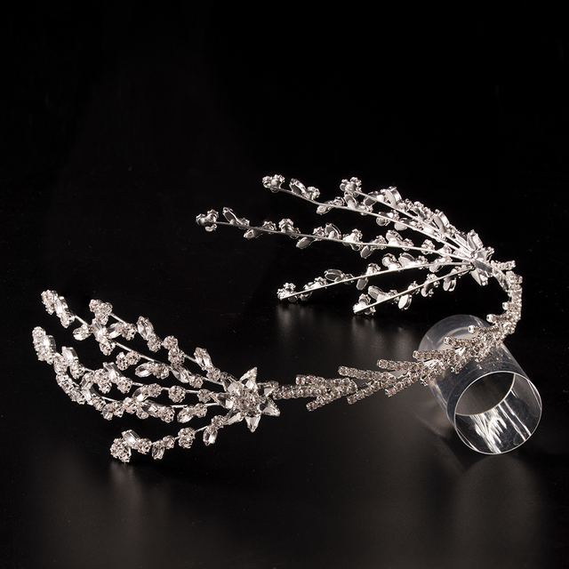 Baroque Hairband Silver Plated Crystal Hairband Women's Hairband Girl Gift Jewelry Bride Statement Hair Accessories