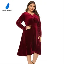 DEERVEADO SQ0136 Velvet Short Prom Dresses 2021 Plus Size Elegant Formal Party Dresses for Women Prom Gown Robes De Soirée
