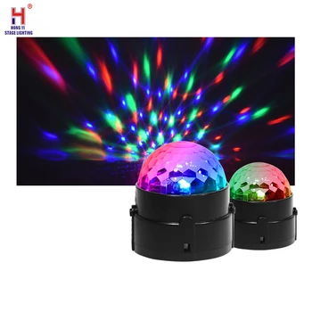 

Dj Party Light 3W Disco Ball Strobe Light Mini Crystal Magic Ball Led For Parties Rgb Mixing Color Sound Lamp (2Pcs/Lot)