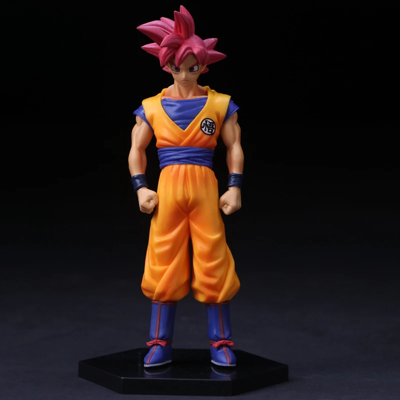 16 см Dragon Ball Супер Гоку Супер Саян Бог фигурка аниме Персонажи ПВХ игрушки коллекция кукла Модель Дети Рождественские подарки