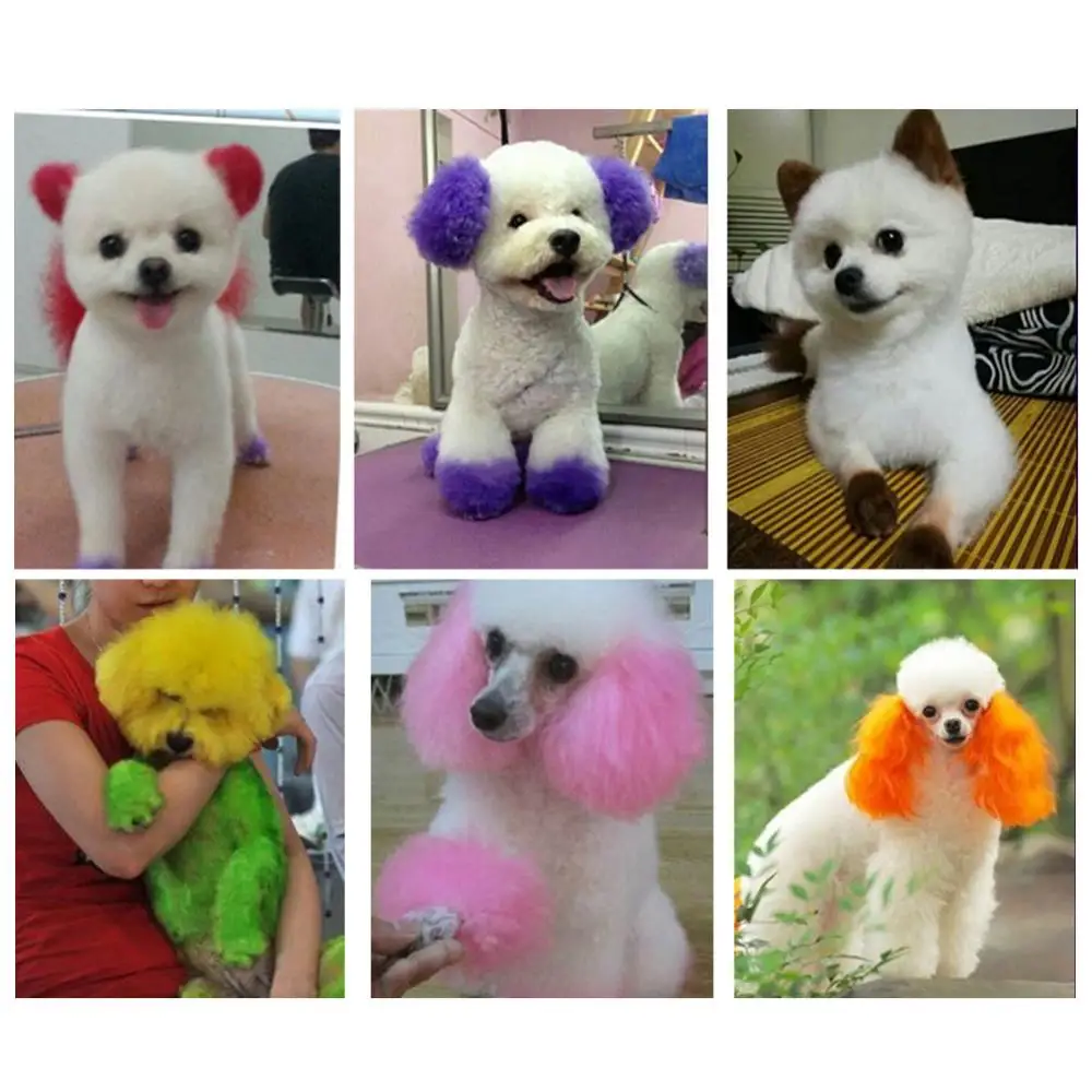 100ml Professional Pet Stain Anti Allergic Cat Dog Hair Dye Cream Coloring Agent