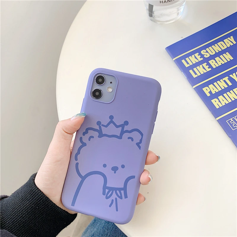 Мягкий чехол из ТПУ для Huawei Nova 7 6 SE 5i 5 Pro 4 4E 3i 3E 3 2 Plus с милым медведем песчаник |