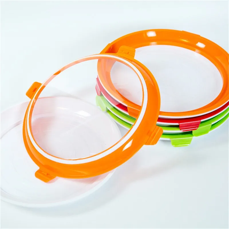 

Plastic Round Food Preservation Tray Vacuum Seal Reusable Containers Sets Food Cover Food Packaging Box Storage