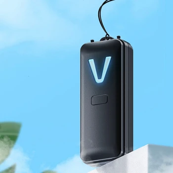 

2 Pcs Personal Wearable Air Purifier Necklace Mini Portable Air Freshener Ionizer Negative Ion Generator, Silver & Red