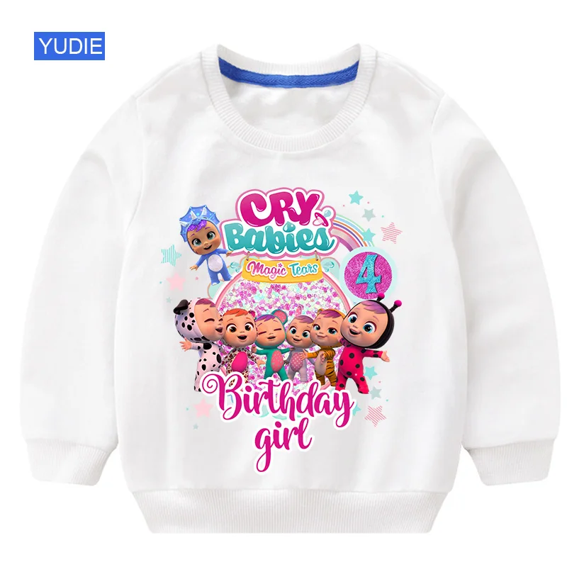 mother and teenage daughter matching outfits Family Birthday Matching Outfits Kids Clothing Sweatshirt Outfits Cry Babies Birthday Girls Long Sleeve T Shirt  Baby Clothes 2T mother and teenage daughter matching outfits Family Matching Outfits