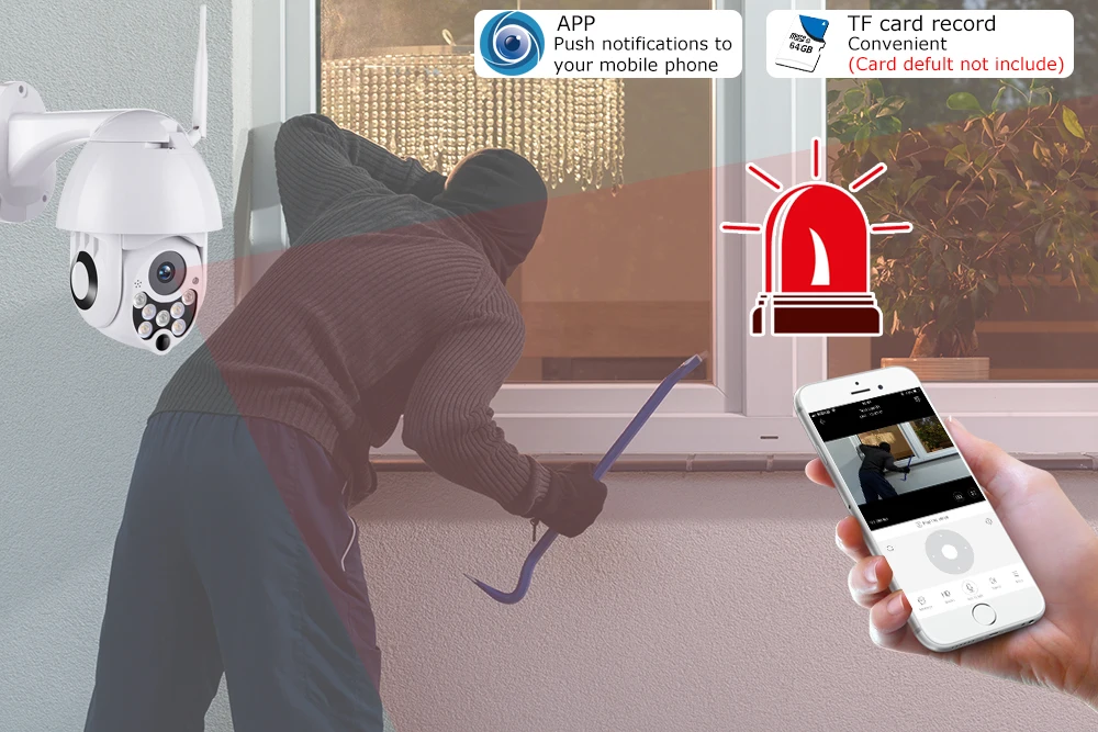 1080P PTZ IP камера Wifi Открытый скоростной купол Беспроводной Wi-Fi камера безопасности Pan Tilt 4X цифровой зум 2MP сеть видеонаблюдения