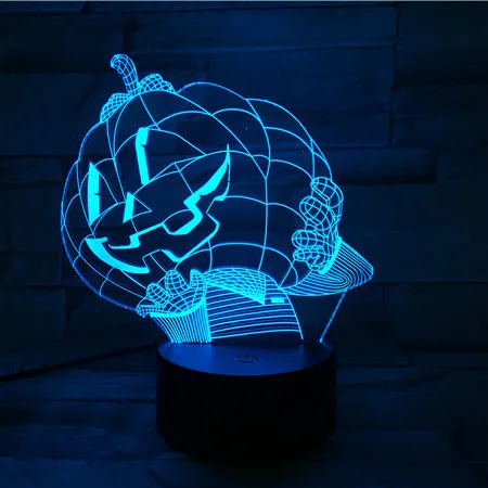 

Creative Pumpkin Section Decorated Pumpkin Small Night Lamp 3D Acrylic Visual Lamp Touch Control Gradient Lamp Gift