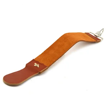 

Double-layer Leather Razor Strop Shaving Sharpener Strap Barber Straight Razor Sharpening Belt (Brown)