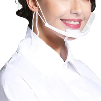 

1 pcs Plastic Clear Masks Smile Mask Anti-Fog Droplets Saliva Spit Anti-Bacteria Chef Restaurant Hotel Catering Mask