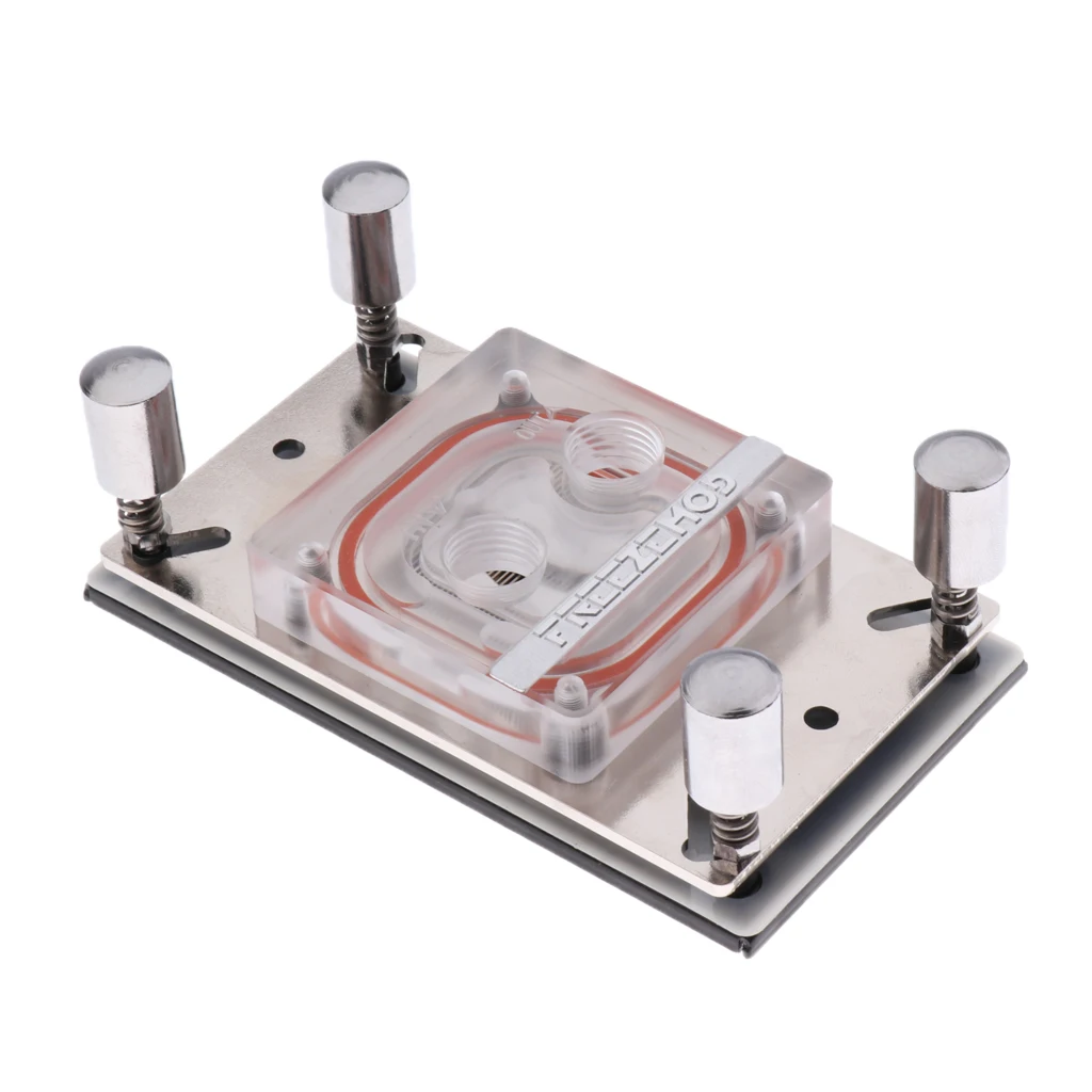 Acrylic PC CPU Water Cooling Block Waterblock Copper Base Cool Inner Channel