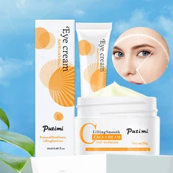2pcs/set Hyaluronic Acid Essence Moisturizing Whitening Face Cream Firming Anti-Oxidation Cream Anti-aging Eye Cream Skin Care